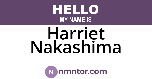 Harriet Nakashima