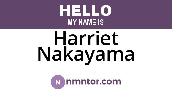 Harriet Nakayama