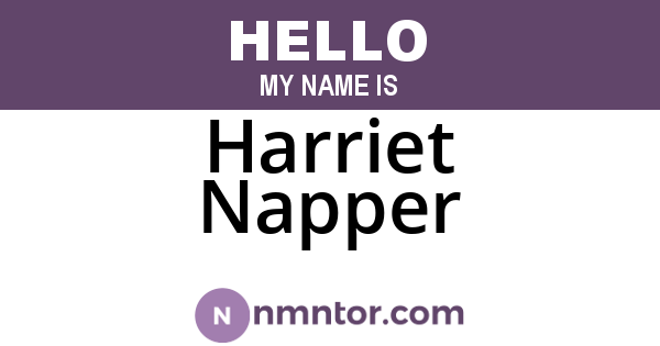 Harriet Napper