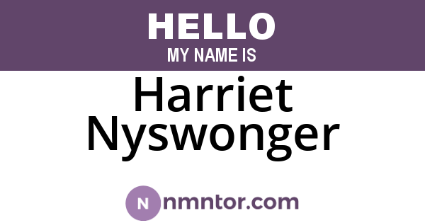 Harriet Nyswonger