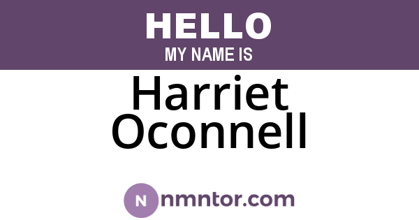 Harriet Oconnell
