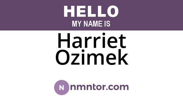 Harriet Ozimek