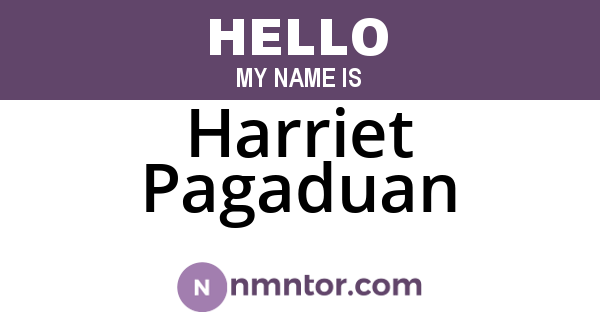 Harriet Pagaduan