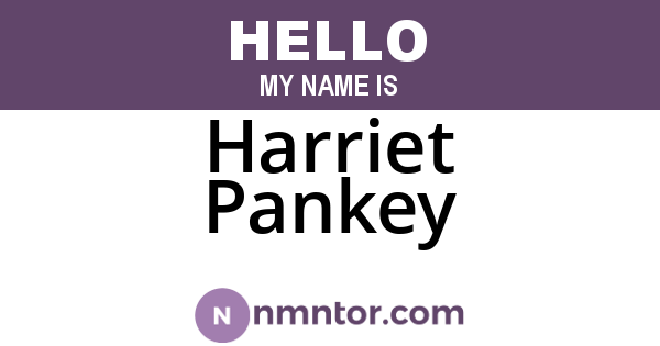 Harriet Pankey