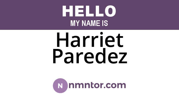 Harriet Paredez