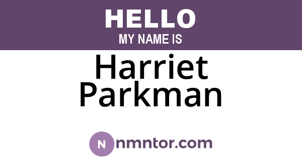 Harriet Parkman