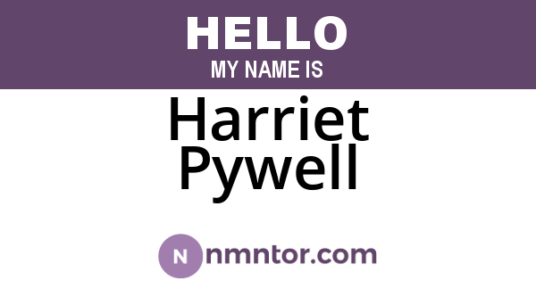 Harriet Pywell