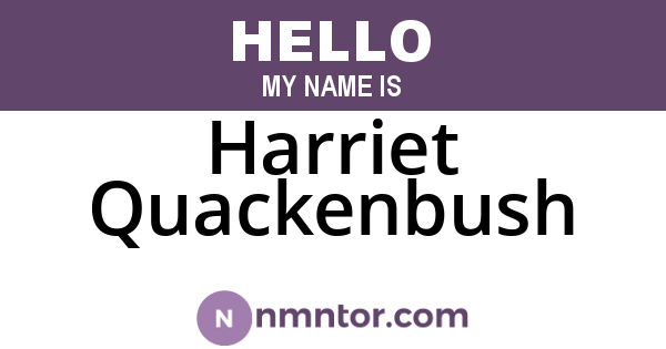 Harriet Quackenbush