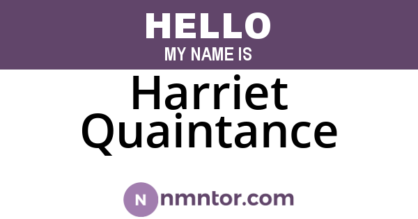 Harriet Quaintance