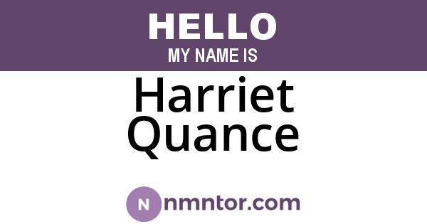 Harriet Quance