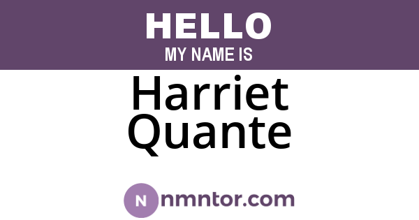 Harriet Quante