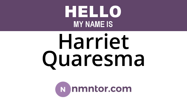 Harriet Quaresma