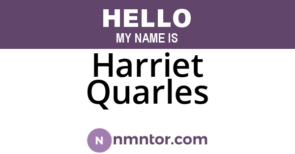 Harriet Quarles