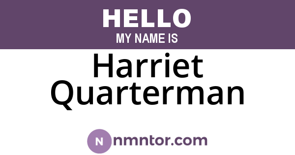 Harriet Quarterman