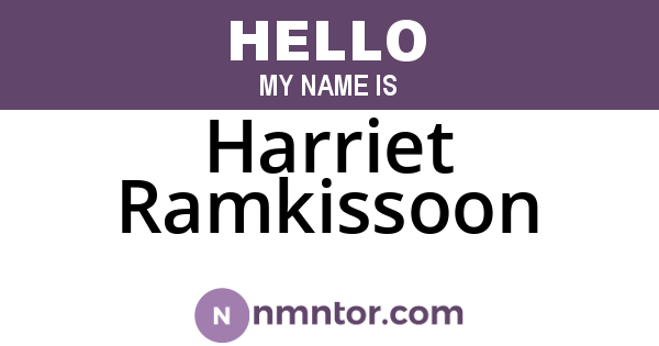 Harriet Ramkissoon