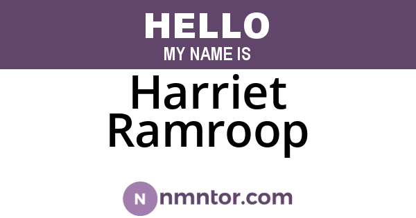 Harriet Ramroop