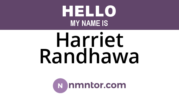 Harriet Randhawa