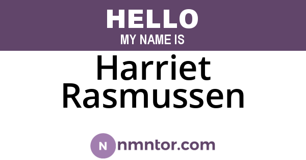 Harriet Rasmussen