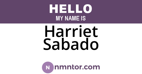 Harriet Sabado