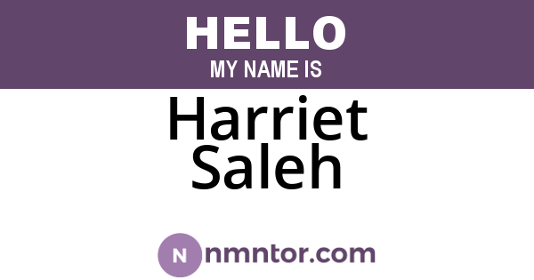 Harriet Saleh