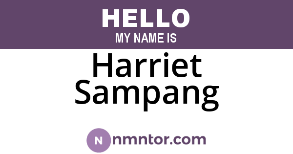 Harriet Sampang