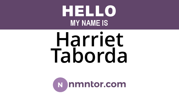 Harriet Taborda