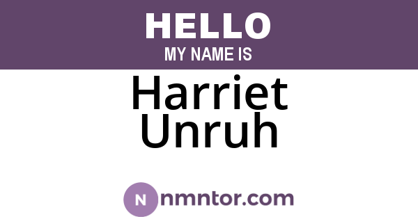 Harriet Unruh