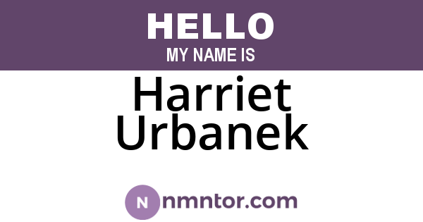 Harriet Urbanek