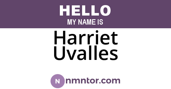 Harriet Uvalles