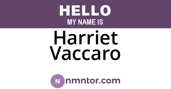 Harriet Vaccaro