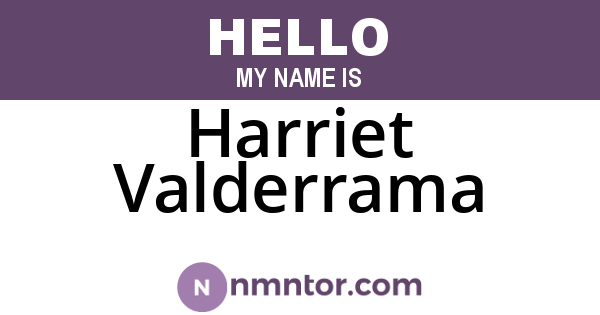 Harriet Valderrama