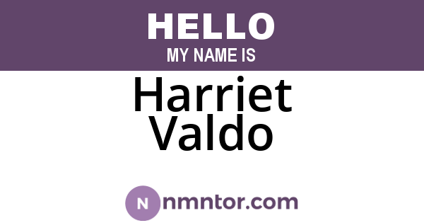 Harriet Valdo