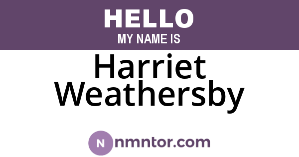 Harriet Weathersby