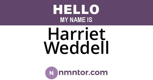Harriet Weddell