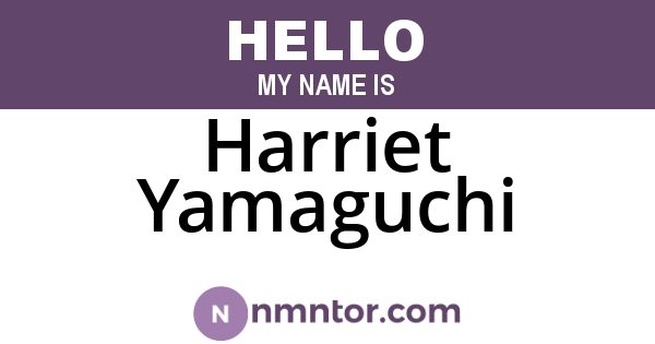 Harriet Yamaguchi