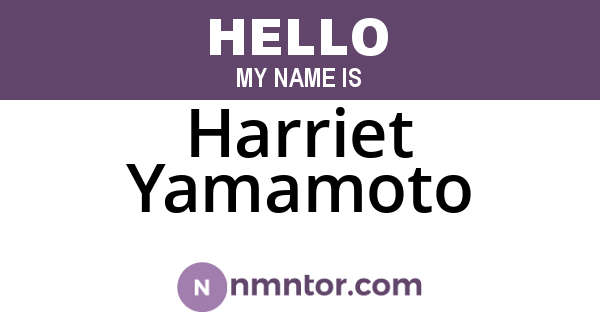 Harriet Yamamoto