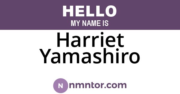 Harriet Yamashiro