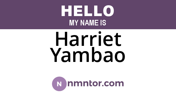 Harriet Yambao