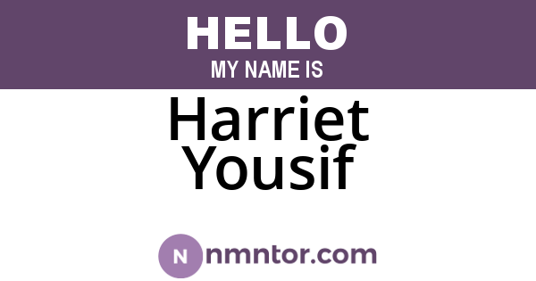 Harriet Yousif