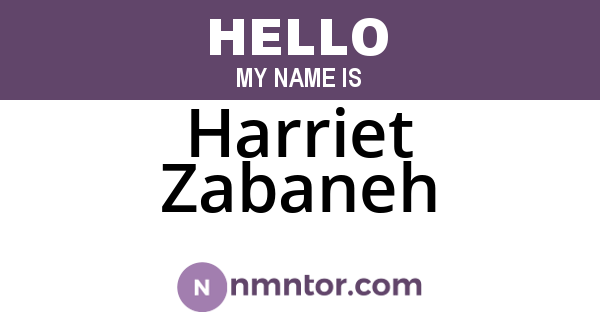 Harriet Zabaneh