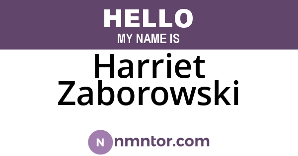 Harriet Zaborowski