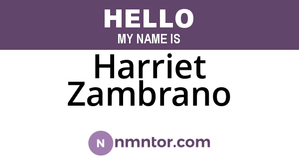 Harriet Zambrano