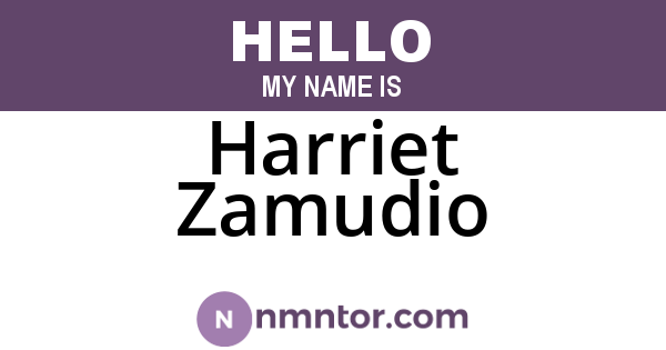 Harriet Zamudio