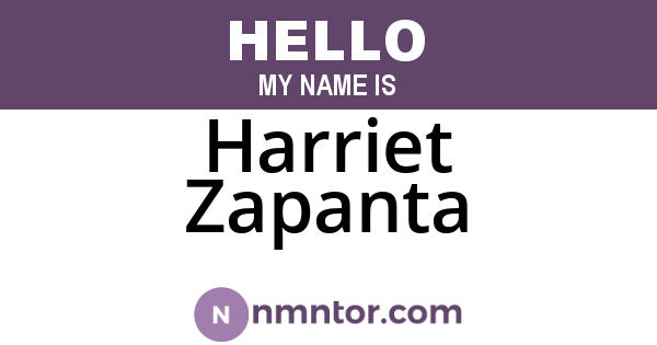 Harriet Zapanta