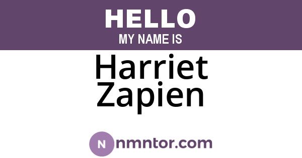 Harriet Zapien
