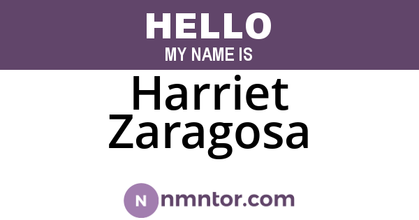 Harriet Zaragosa