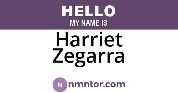 Harriet Zegarra