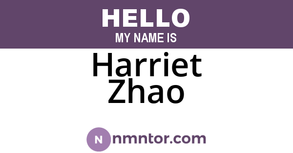Harriet Zhao