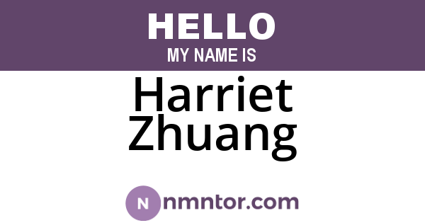 Harriet Zhuang