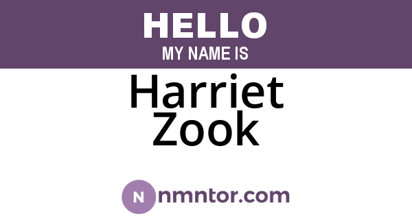Harriet Zook